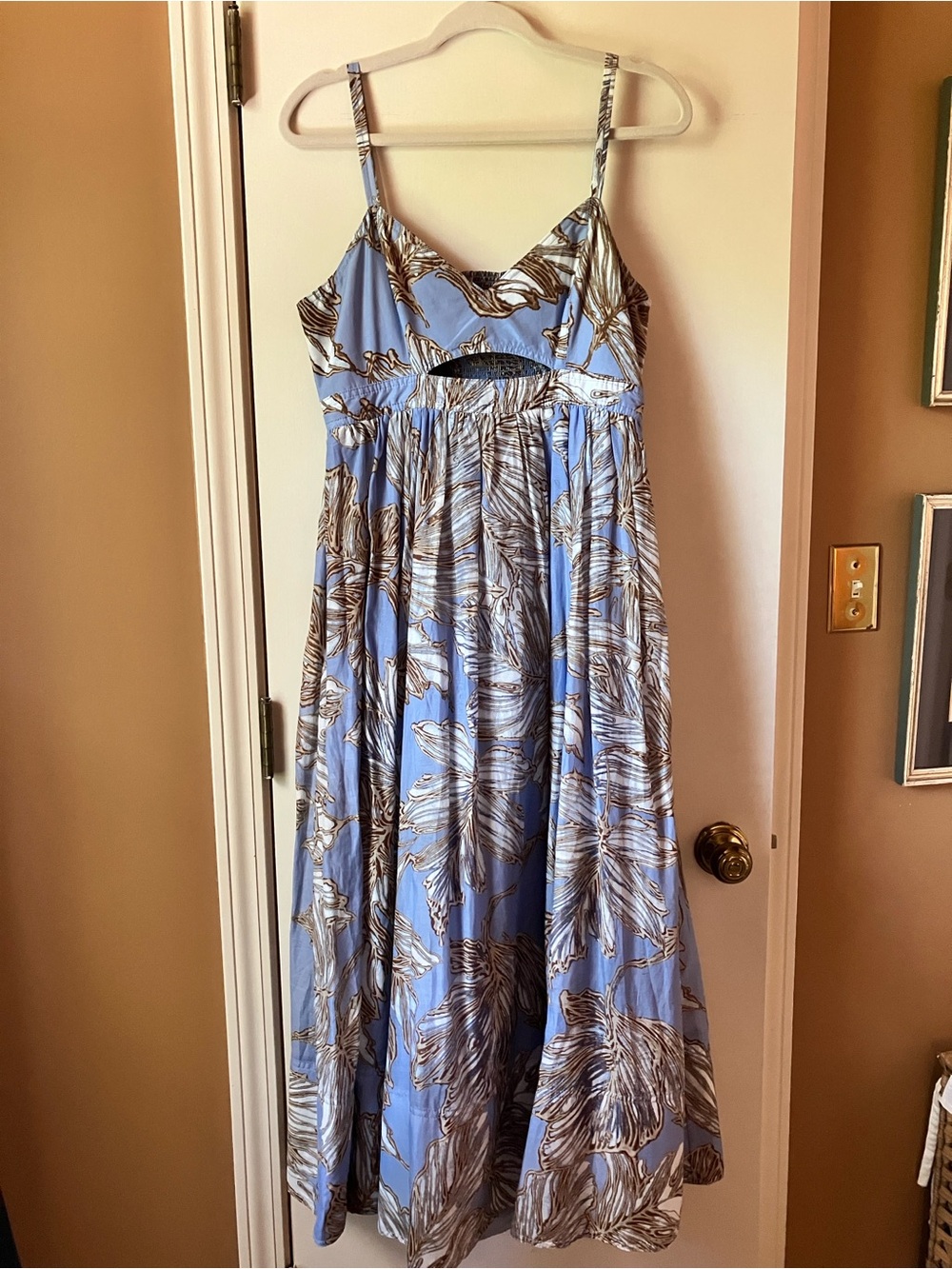 Banana Republic Cotton/Silk Blend Midi Dress | Size 12